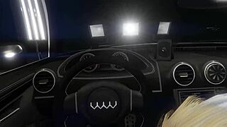 Hey, you wanna ride with this hooker in GTA 5 first person action?