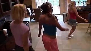 Teen lesbians Summer, Lil Lexy, and Topanga engage in oral and fingering.