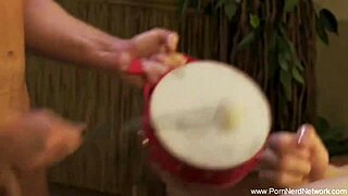 Princess from Asia engages in self-care routine.