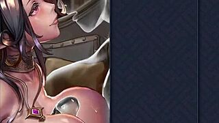 In episode 2, Claire casually gets her big boobs tit-fucked in hentai cartoon.