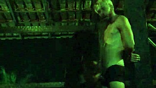 black teen 18+ on knees for blowjob and titfuck