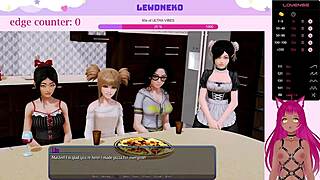 vtuber lewdneko plays harem hotel game with cute maid dating