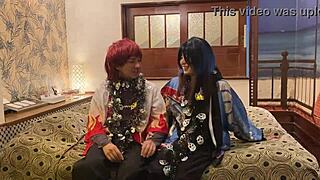 Halloween Cosplay Forces Asian Mature into Deepthroat and Creampie