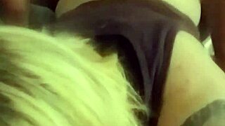 A person with a large backside engages in intimate activity