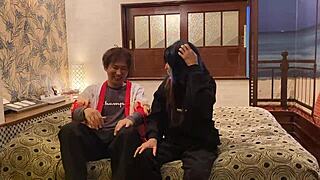 Halloween Cosplay Forces Asian Mature into Deepthroat and Creampie