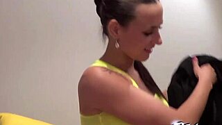 Two young and horny girls compete for a stranger's sexual attention