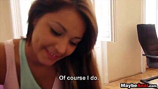 18-year-old Lana tries anal outdoors in Europe for fun
