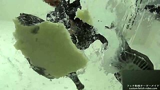 foodcrush fetish queen stomps noodles in sexy boots