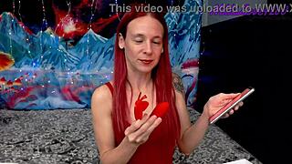 beyourlover toy review with redhead demonstrating dildos and vibrators