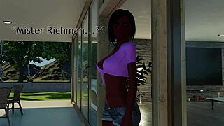 rich neighbor gets muff dived outdoors with ebony deepthroat