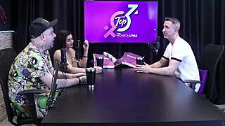 Gustavo Asbach In Sheer Red Outfit, No Top