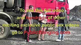 Blonde Petite Girl, OMG, Fucked in Public Threesome at Construction, So Wild!