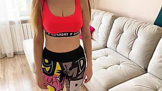 russian amateur chats with ex-girlfriend while wife is away