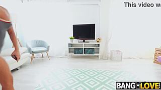 yoga threesome with alberto blanco, megan fiore, and sara diamante.