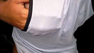 Ebony Girl Tempts You With Her Beautiful Tits In Your Face