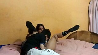 Hot schoolgirl calls her classmate for wild sex while alone. Her Colombian vagina craves a huge dick inside!