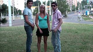 Shocking Public Teen 18+ Orgy On The Street With A Pretty Blonde