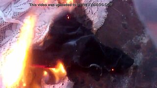 Russian Woman Deals With Burning Panties Issue