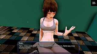 Complete gameplay - harem hotel part 7, teasing pussy with monster cock.