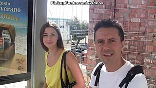 feeling excited picking up spanish girls for public fucking on the street