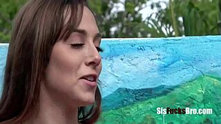 Oh no! Lesbian step sister Dani Blue and Sophia Sweet caught and punished in garage threesome!