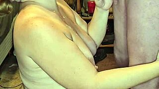 hey, wanna see a cumshot on her pregnant tits?