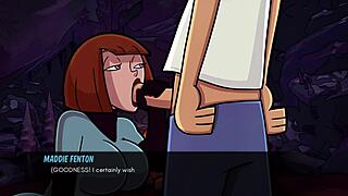 Maddie Fenton rides in cowgirl position in Danny Phantom hentai. She bends over for doggystyle anal and blowjob.