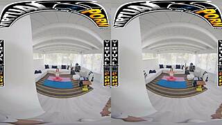 Yoga instructor Violet Gems can't resist during session.