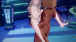 hentai scene with cute girl teased by pervert in anime