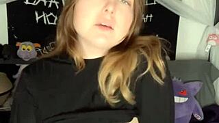 big ass dildo sucking leads to wet pussy fingering and orgasm.