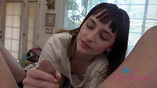 Lana's pov blowjob and footjob with her girlfriend 😘