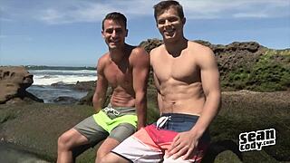 Hey, check out Malcolm and Jayden going bareback in this hot gay movie by Sean Cody!