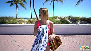 i'm a hot blonde teen picked up at the beach for doggystyle