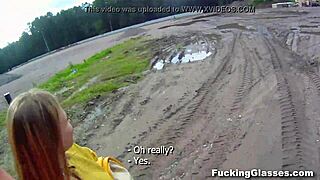 fucking glasses on emma at the construction site, teen action
