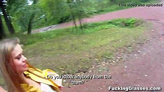 fucking glasses on emma at the construction site, teen action