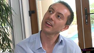 Euro Babe Strips for Cash Before Hard Cock Action