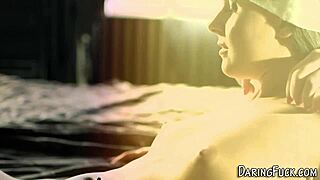 Euro lesbian fingering pussy under the christmas tree