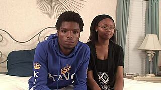 Amateur ebony woman receives intense penetration from her partner