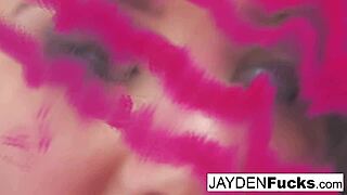 Jayden enjoys a relaxing solo session with her amazing body