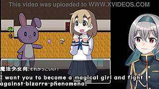 akari trials magic with small tits in hentai