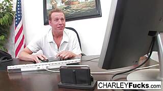 yo, wanna watch charley get wild with mark wood on this desk?