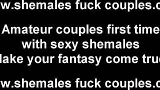 Hot Tranny Girls Engage In Anal 3some With Blowjobs And Assfucking