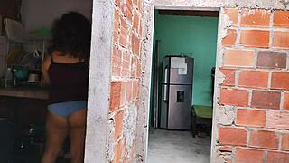 My Stepmother’s Husband Is Working and I Masturbate Watching Her Big Latina Ass on Phone Sex.