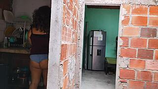 My Stepmother’s Husband Is Working and I Masturbate Watching Her Big Latina Ass on Phone Sex.