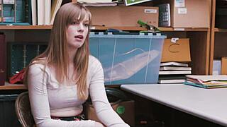 Gorgeous teen feels thrill of being caught and fucked by horny officer