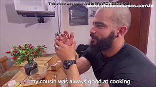 uncle and cousin have bareback gay fun in brazilian family