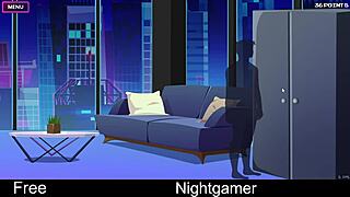 Nightgamer features cute girlfriend in erotic hentai anime scenes with friends