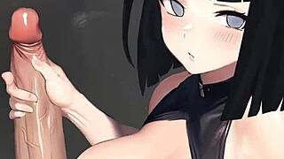 hinata giving a steamy handjob in pov style