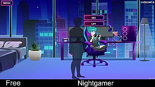 Nightgamer features cute girlfriend in erotic hentai anime scenes with friends