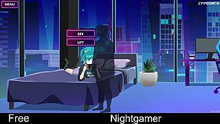 Nightgamer features cute girlfriend in erotic hentai anime scenes with friends